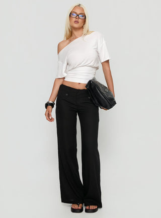 Ashlinn Off Shoulder Drapey Top White