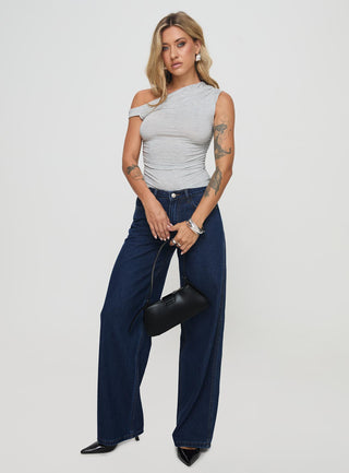 Maryanne Mid Rise Straight Leg Jeans Dark Wash