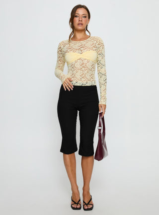 Midnight Long Sleeve Top Vanilla Custard