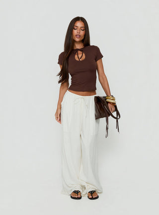 Peacemaker Tie Waist Relaxed Pants Off-White