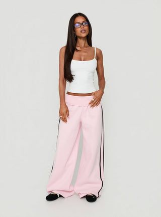 Lockie Foldover Baggy Sweatpants Pink / Black