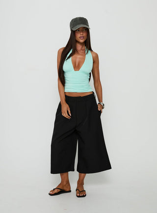 Busy Busy Low Baggy Capri Pant Black