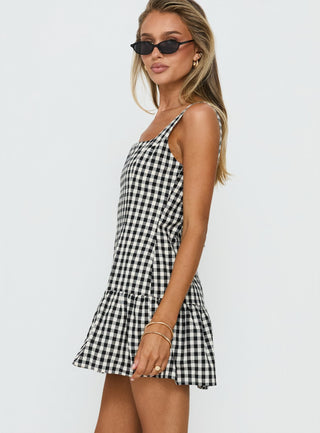 Orivelle Tie Back Playsuit Black / White