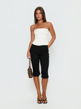 Cecilie Strapless Corset Top Cream