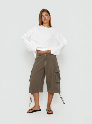 Settle Down Long Sleeve Top White