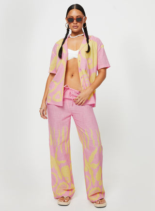 Sollene Top Pink  Yellow