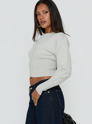 Emerina Cinched Button Down Cardigan Grey