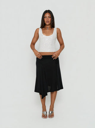 Anova Sequin Tank Top White