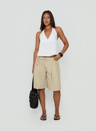 Niso Pleat Short Beige