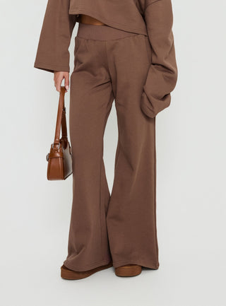 Peaks Flared Track Pants Cocoa