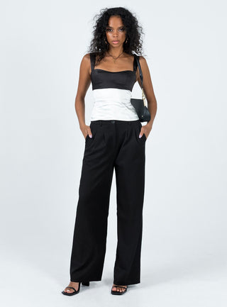 Chantell Top Black  Cream