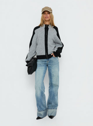 Asrar Jumper Grey  Black