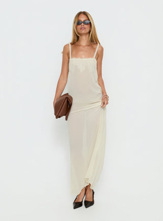 Glacial Sheer Maxi Dress Butter