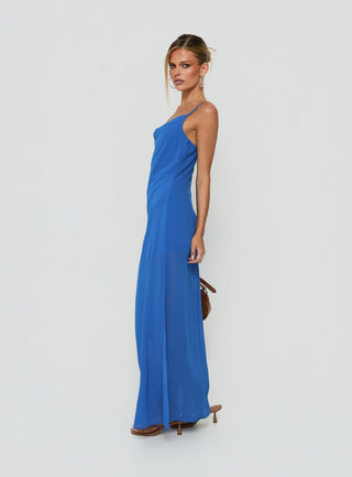 Jysela Cowl Neck Maxi Dress Dark Blue