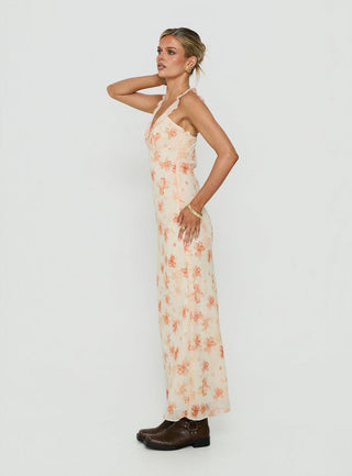 Aymi Frill Bust Detail Maxi Dress Multi Floral