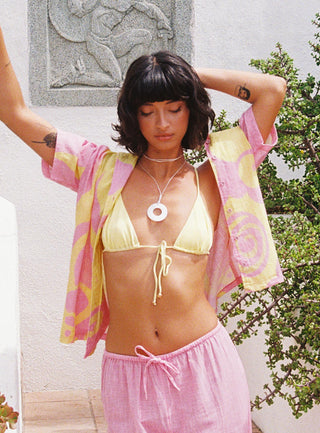 Sollene Top Pink  Yellow