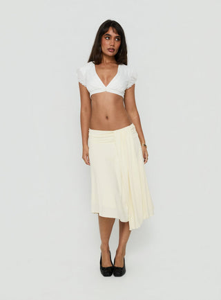 Delliah Micro Crop Top White