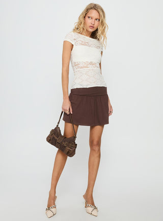 Coralee Lace Top White