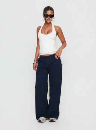Debee Layered Halter Top White  Grey