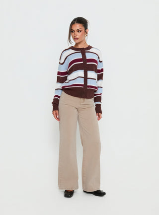Nicolo High Rise Straight Leg Jeans Concrete