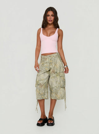 Daily Define V Neck Tank Top Pink