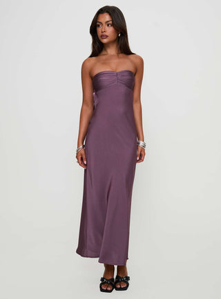Maryska Strapless Maxi Dress Purple