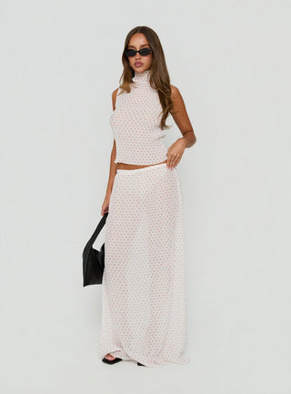 Ford Top White / Red Polka Dot