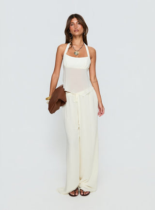 Finesse Halter Top Yellow