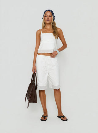 Sakai Broderie Detail Top White