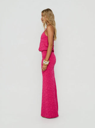 Sungold Halter Maxi Dress Gin Fizz