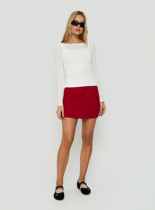 Torrance Sporty Skort Red / White