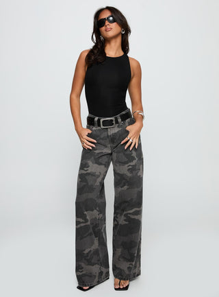 Majesty Tie Back Bodysuit Black