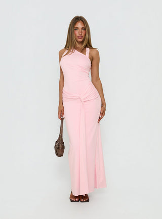 Ivetta Ruched Maxi Dress Pink