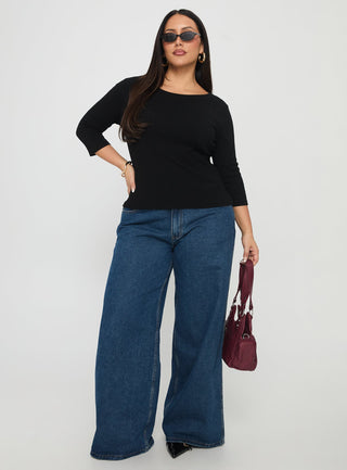 Elaia 34 Sleeve Top Black Curve