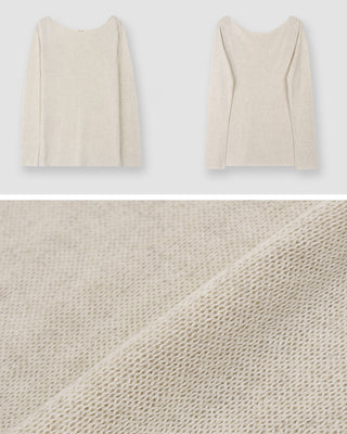 One-shoulder boat neck knit - 4 colors
