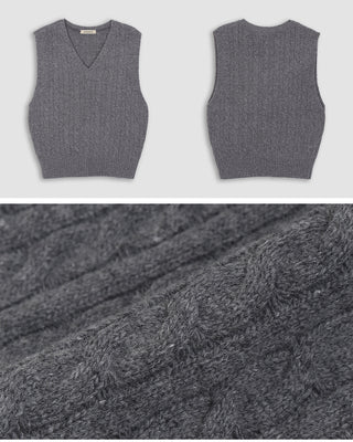 Cable knit vest - 4 colors