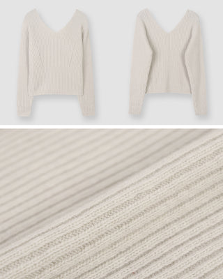Slim cashmere ribbed knit - 4 colors