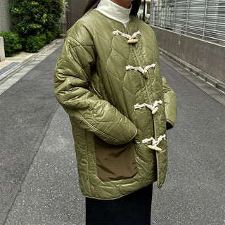 Quilted duffel down coat