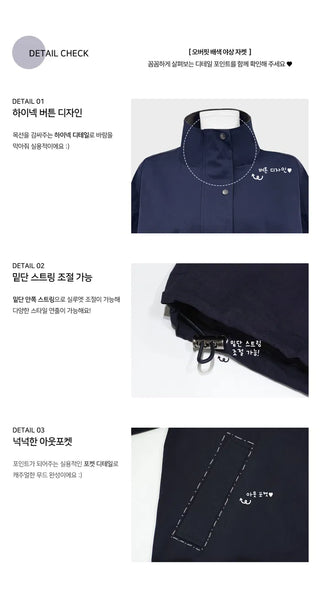 Unknown Two-Color Half-Fit Two-Way Night Jacket - 2color