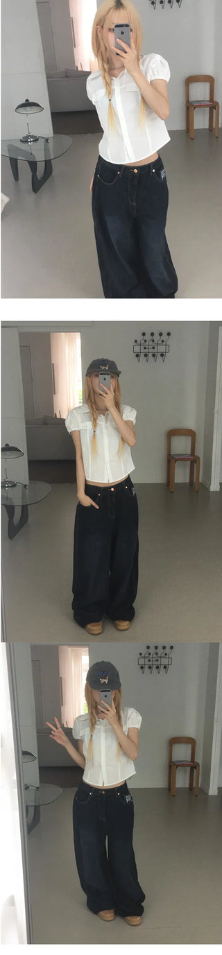 Patch Signature Summer Wide Denim PT