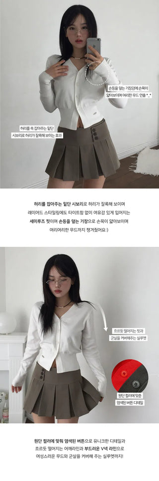 Slim Fit Daily V V-Neck Cardigan - 4 Colors
