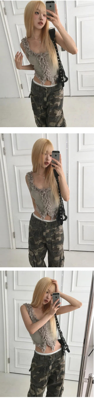 Military Camo Cargo Semi-Wide Pants - 3 Colors