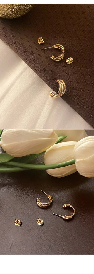 Vintage gold earrings
