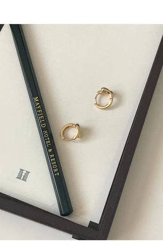 Simple gold earrings