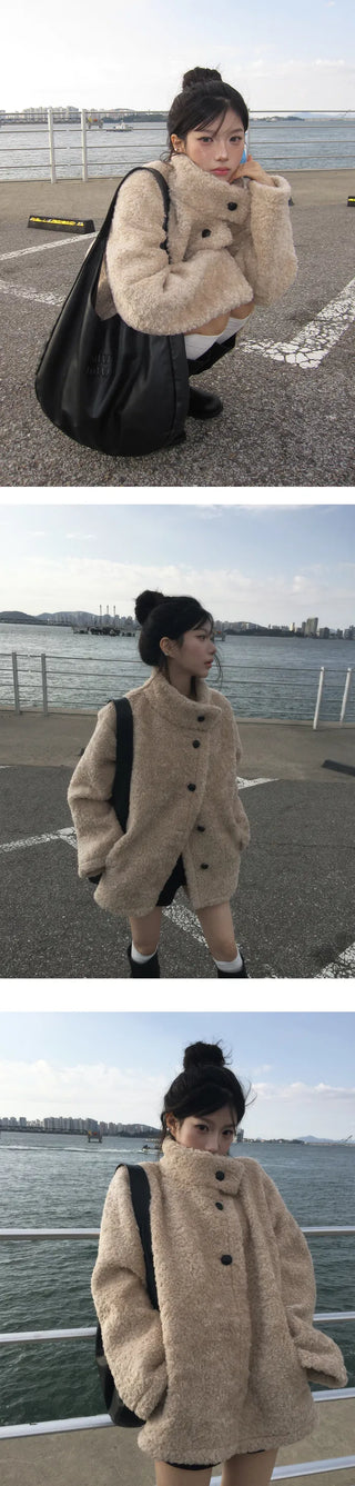 Pinning Poggle Fur Half Coat - 4 colors