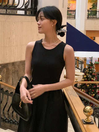 Bustier Layered Long Dress (2 colors)
