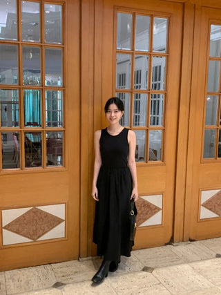 Bustier Layered Long Dress (2 colors)