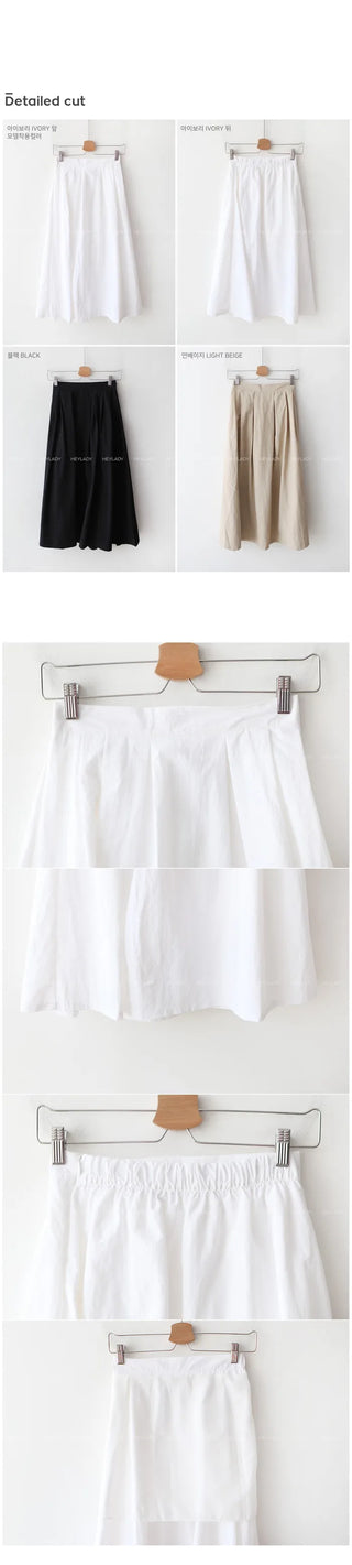 A-line pinduck long skirt