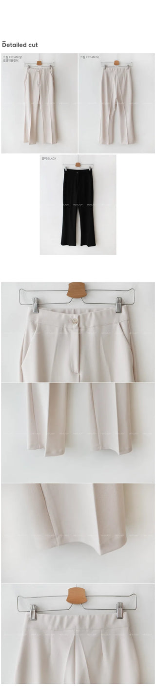 Bootcut slim slacks