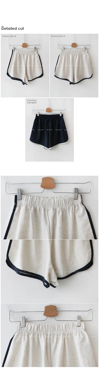 Linen sporty shorts